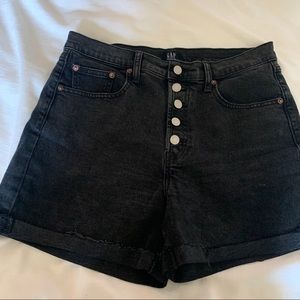 Gal black denim shorts